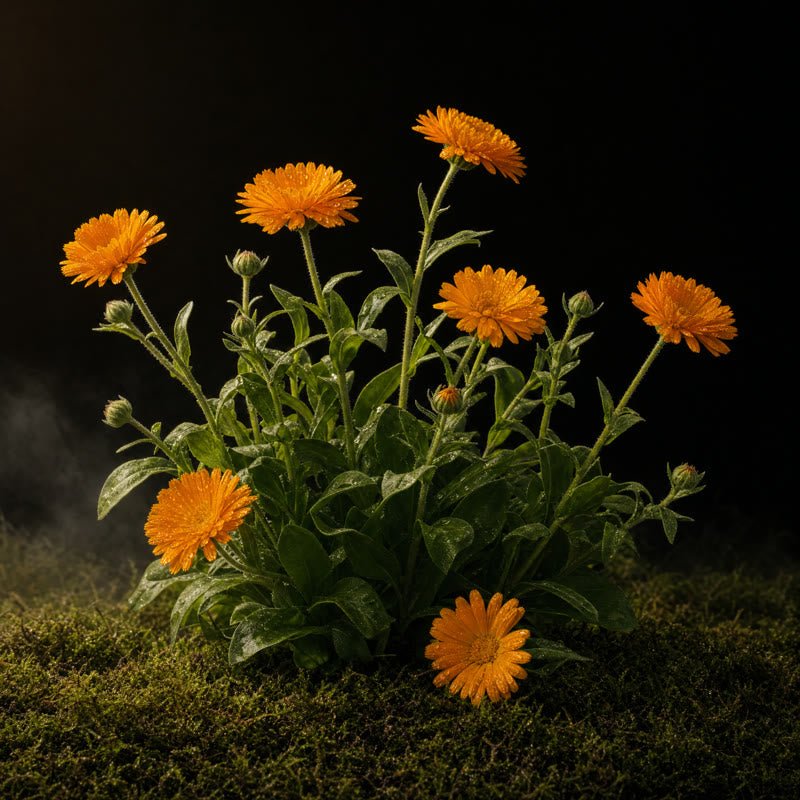 Calendula — midnight botanical portrait