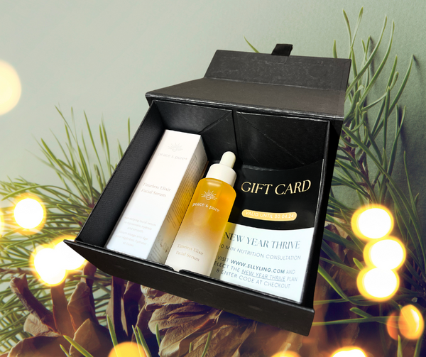Radiance Revival Gift Box: Timeless Elixir Facial Serum + Personalised Nutrition Consultation