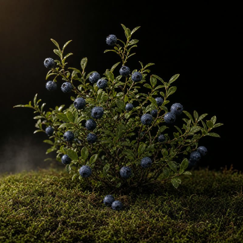 Blueberry Seed — midnight botanical portrait