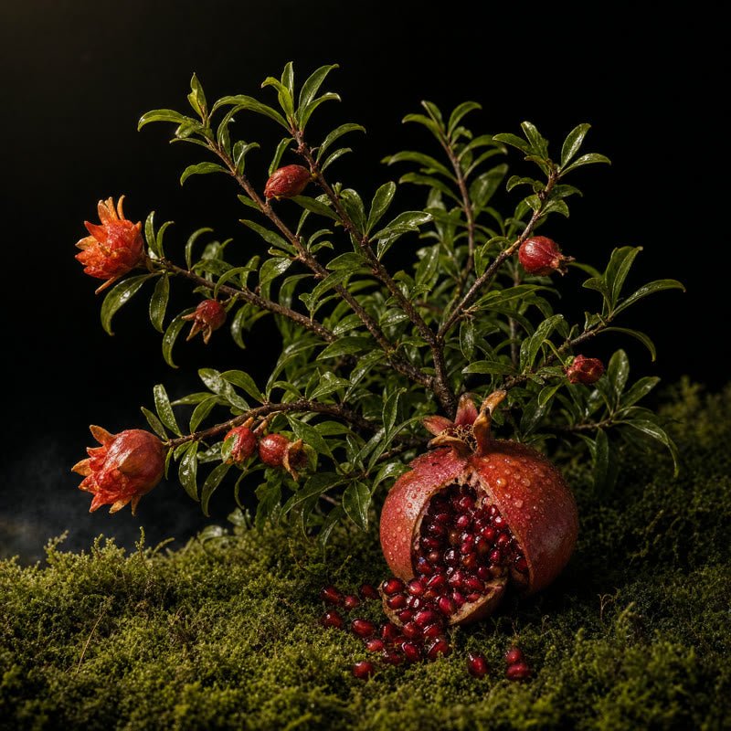 Pomegranate Seed — midnight botanical portrait